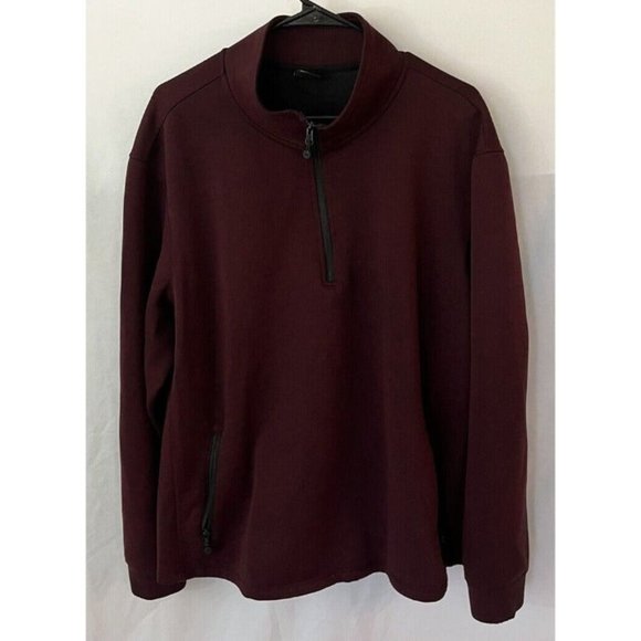 32 Degrees Mens Heat Tech Quarter Zip Pullover/Sweater Red/Burgundy Size 2XL - Picture 1 of 8